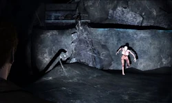 A female Raw Shock approaching Harry.
