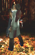 Parasite on the doctor's back.