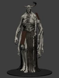 Alternate version of The Collector, sculpted by Rodion Vlasov, which was rejected during development. Original design by Mike Franchina.[4]