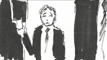 Concept animatic of young Travis at his father's funeral.