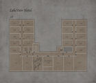 3rd floor map of Lakeview Hotel.