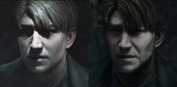 James's face changed in expression in SH2 Remake