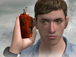 Eric listening to the radio.