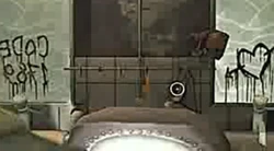 The steamed-up mirrors.