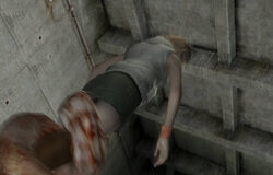 The monster attacking Heather.