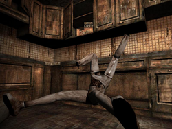 In Silent Hill 2, James enters a room containing a mannequin