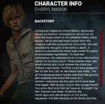 Биография Шерил Мейсон в Dead by Daylight