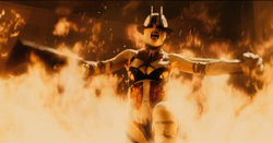 The Missionary fights Red Pyramid.