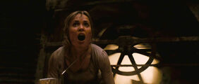 Rose shocked by Red Pyramid's attack.