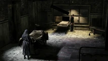 Murphy and the Nun in the monastery morgue.