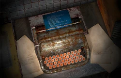 The imprint found in a typewriter.