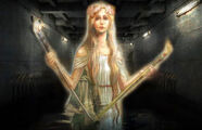 Sewer Goddess with gold and silver pipes.