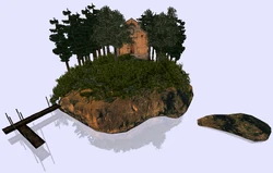 The island captured by a level explorer.