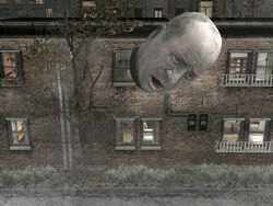 Andrew's severed head.