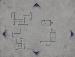 The labyrinth map's upper level.