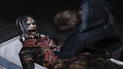 Murphy with his hand inside a Screamer cadaver.