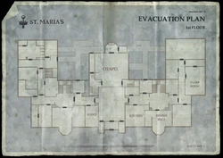 A map of the first floor of the monastery.