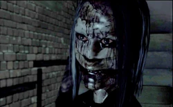 The Screamer's face.