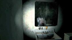 Lisa in the bathroom