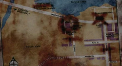 Map found on the collapsed bridge near Silent Hill Historical Society. Notice "Toruca" instead of "Toluca".