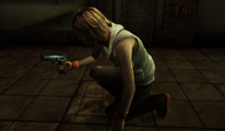 Heather finds a handgun.