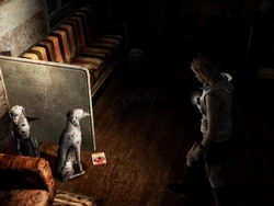 Heather finding a packet of beef jerky.