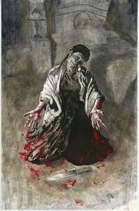 Inola covered in blood.