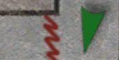 The red zig-zag line means that the area is blocked.