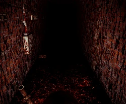 The tunnel walls bleeding.