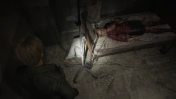 A pillow near Maria's bed.