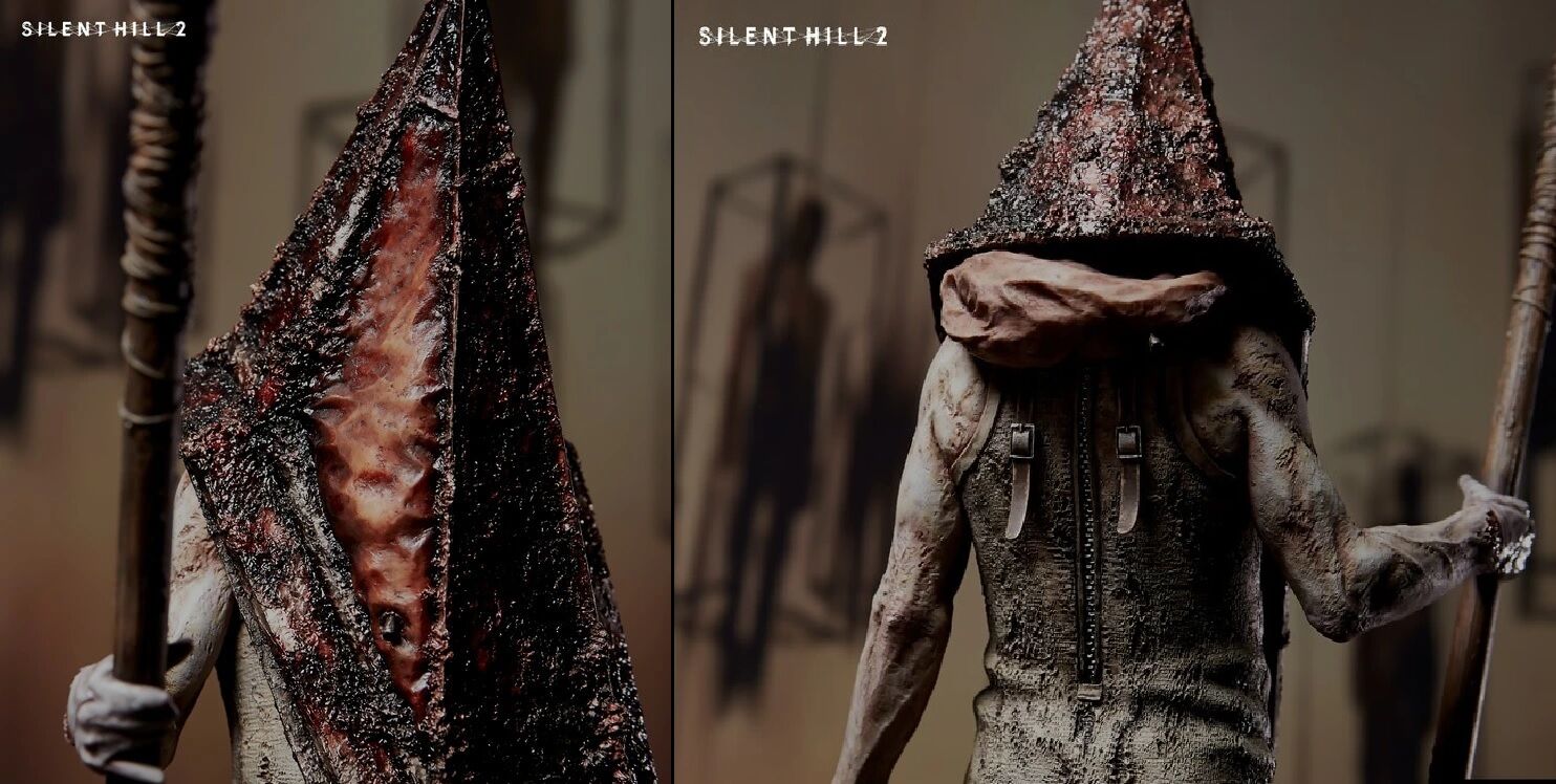 Silent Hill (series): How does Pyramid Head grunt without a mouth