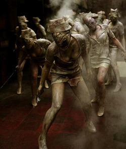 Silent Hill Pyramid Head and the Faceless Nurse Costume