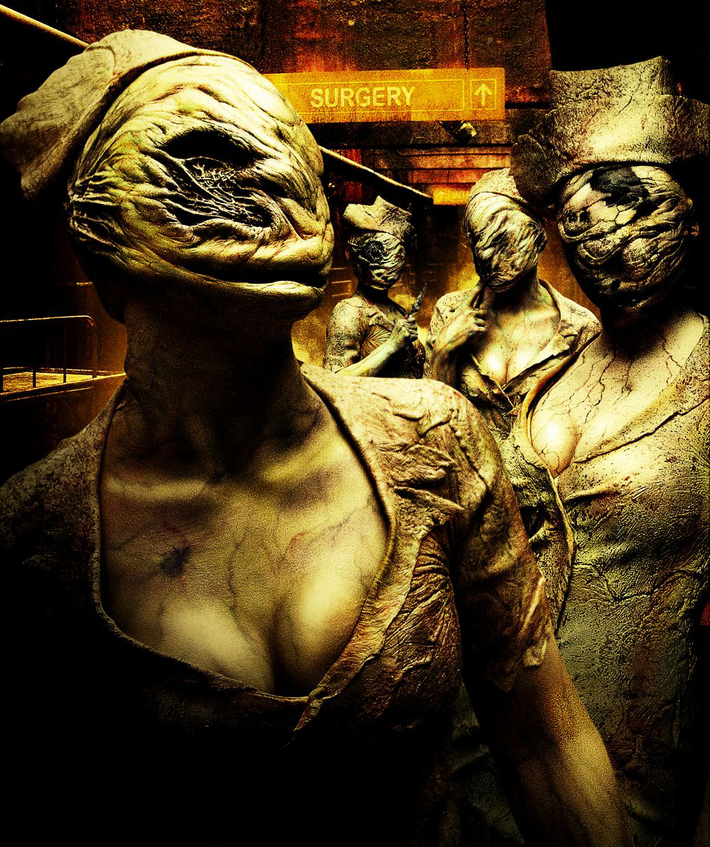 Silent Hill Pyramid Head and Faceless Nurse Costumes