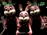 A swarm of Robbies in Silent Hill: The Arcade.