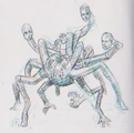 Young concept art of the Mannequin Spider.