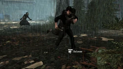 Murphy being ambushed from behind by a Screamer.