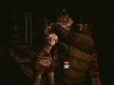 Travis fighting a Nurse.