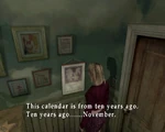 Maria looking at a calendar.