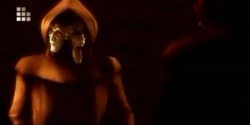 The robed Order members wearing two-faced masks in a pre-release version of Origins.[1]