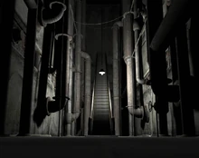 Эскалатор в начале Мира метро