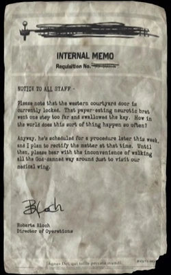 Internal Monastery Memo
