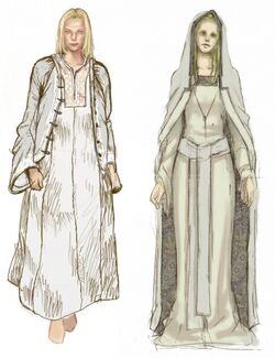Concept art of Claudia in white from Silent Hill 3.