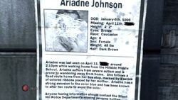 The "Missing Girl" poster.