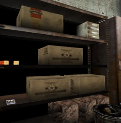 Boxes in the room with sewer garbage.