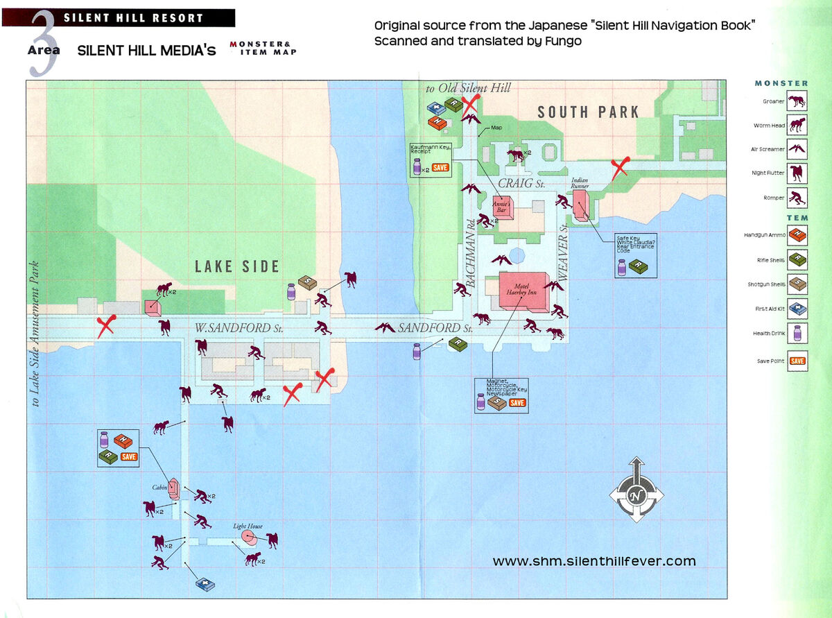 Silent Hill 2 Maps - Silent Hill Memories