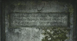 Patrick Chester statue inscription.