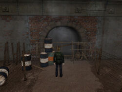 Тупик в конце Ваксс-роуд.