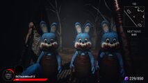 Robbie's clones are stalked by the Red Pyramid Thing (Monsters & Mortals).
