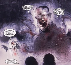 La forma monstruosa de Brett.