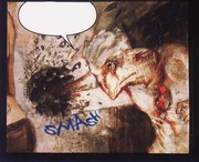 Un esclavo golpeando a través de una pared.